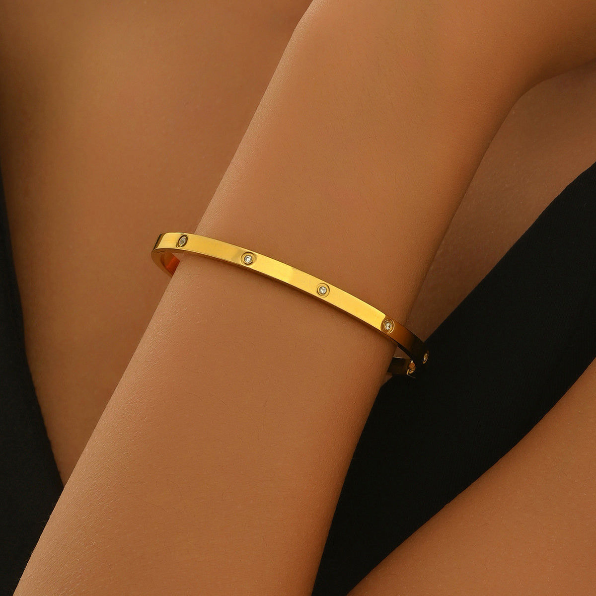 18K Gold Plated Rhinestone Bracelet
