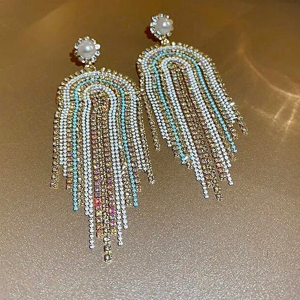Diamante Dangle Earrings - Amyris London