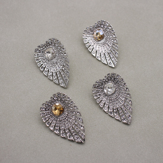 Leaf Shaped Stud Earrings