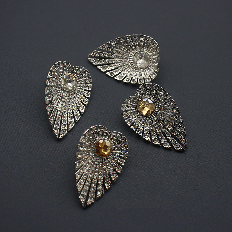 Leaf Shaped Stud Earrings