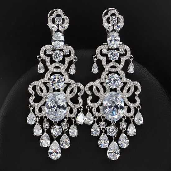 Diamond Chandelier Drop Earrings