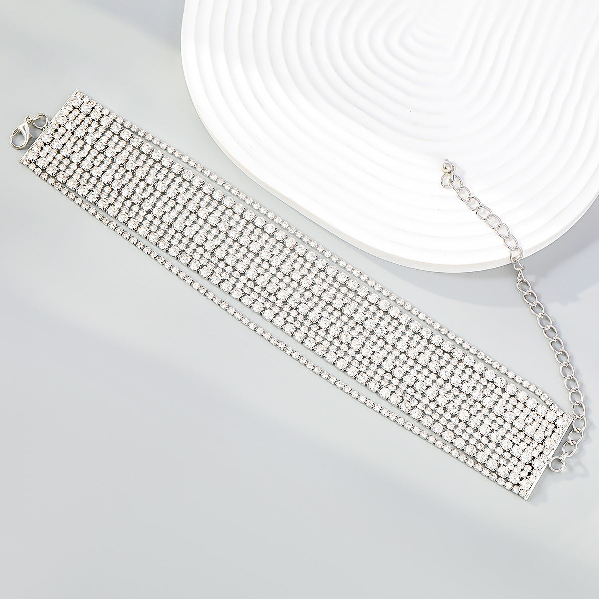 Multi-Layer Choker Diamond Necklace