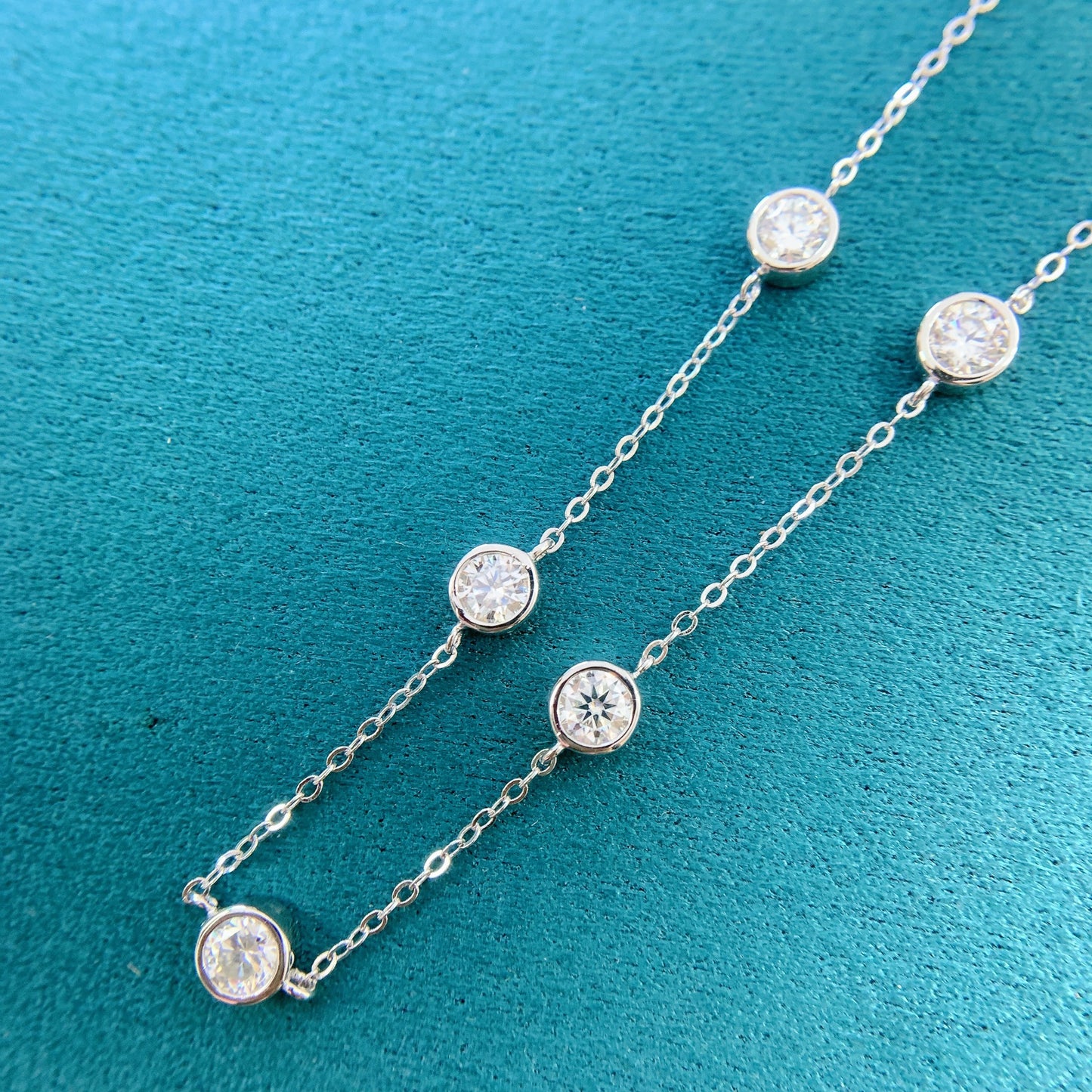 Sterling Silver Moissanite Starry Necklace