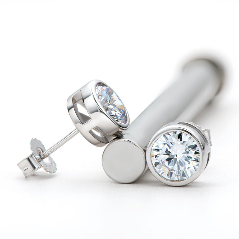 1 Carat Moissanite Stud Earrings