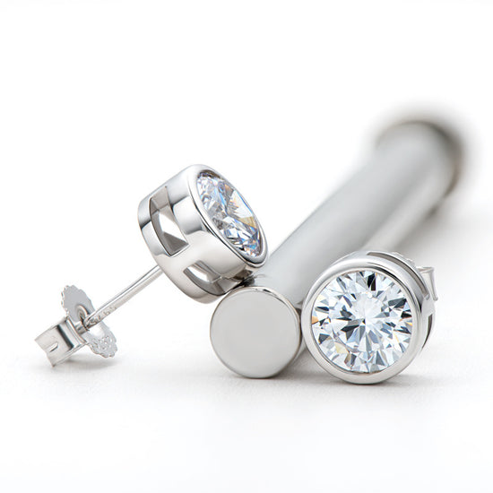 1 Carat Moissanite Stud Earrings