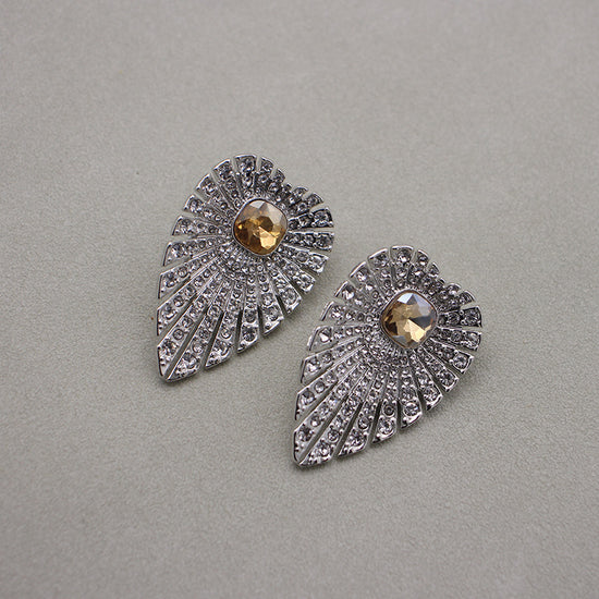 Leaf Shaped Stud Earrings