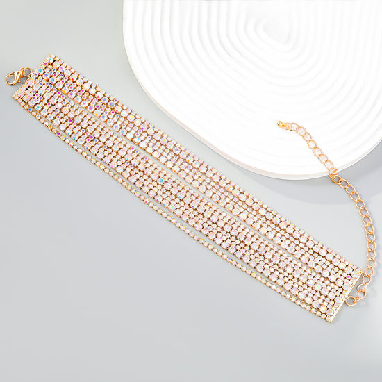 Multi-Layer Choker Diamond Necklace