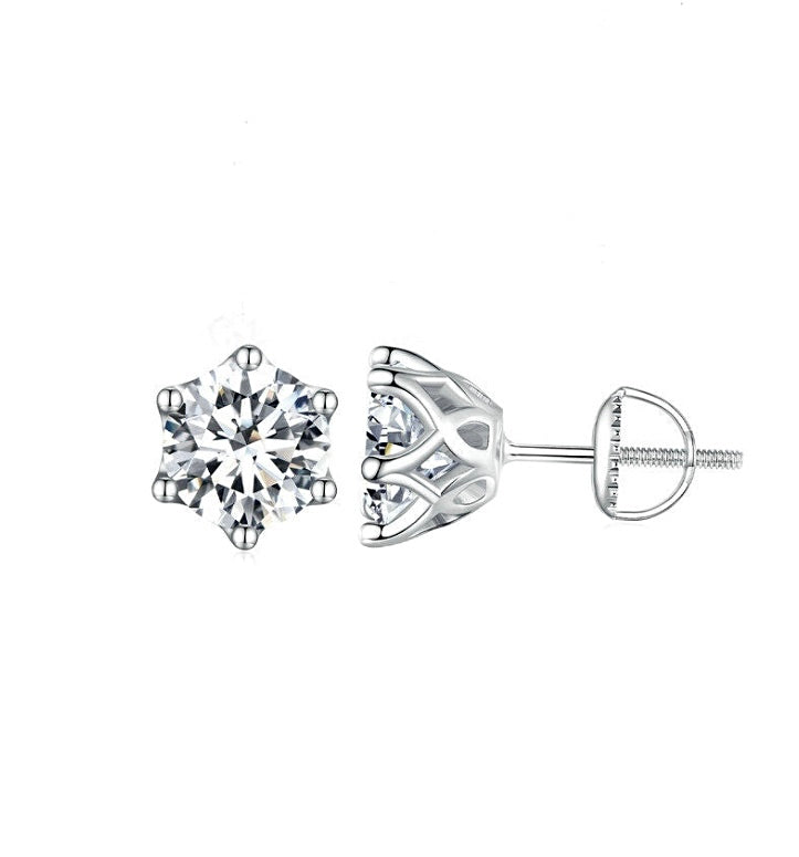 2.0 Carat Six Claw Lab Grown Diamond Stud Earrings - Amyris London