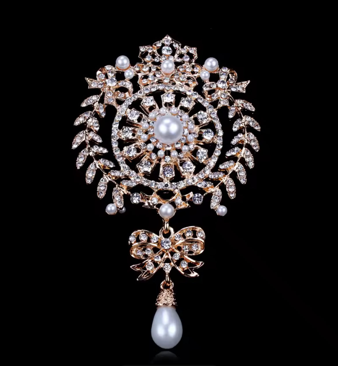 Pearl Drop Brooch