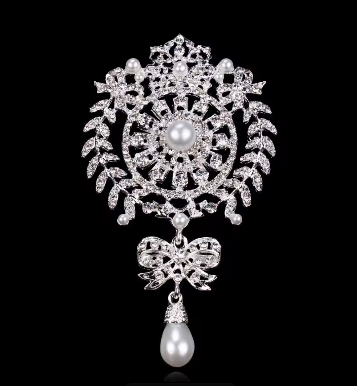 Pearl Drop Brooch