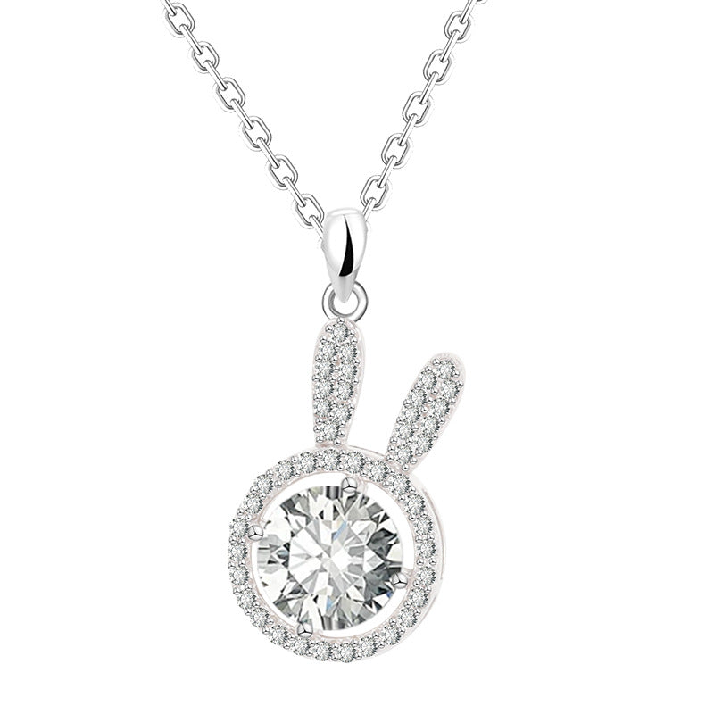 Sterling Silver Rabbit Pendant Necklace