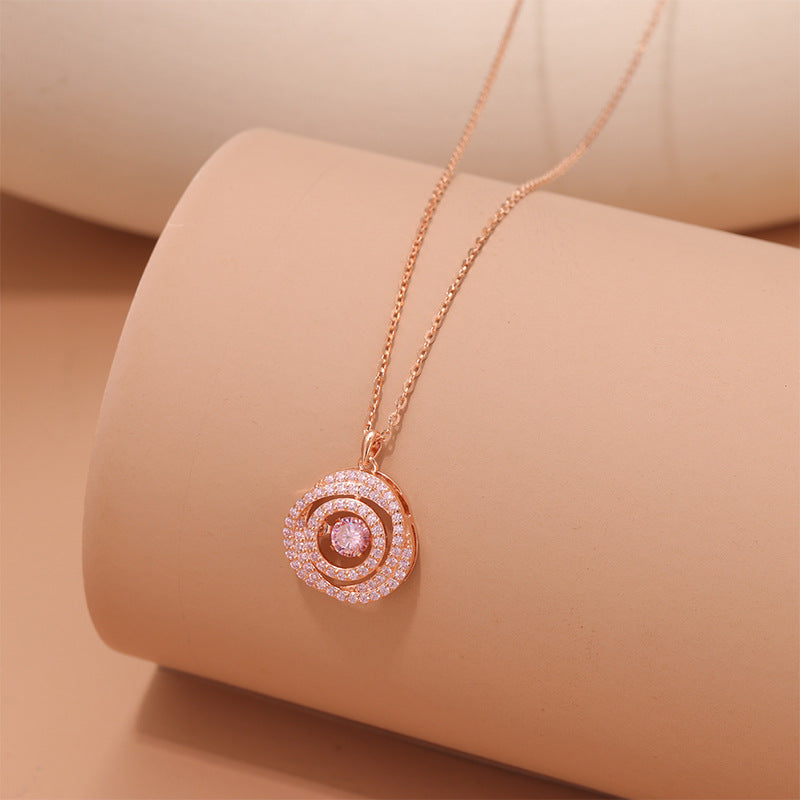 Sterling Silver Wheel Necklace