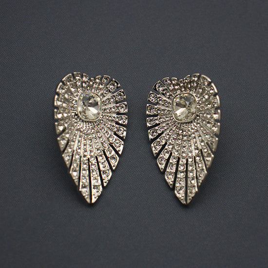 Leaf Shaped Stud Earrings