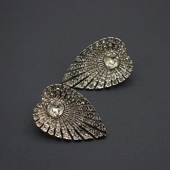 Leaf Shaped Stud Earrings