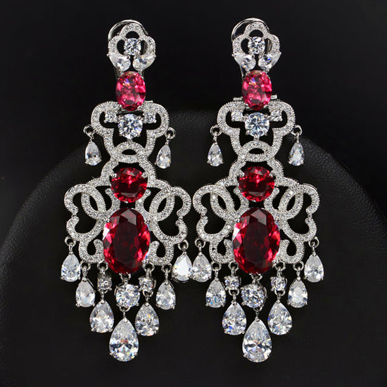 Diamond Chandelier Drop Earrings