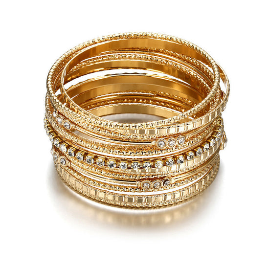 Gold Diamond Bangles 