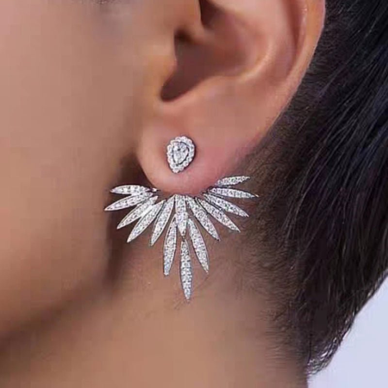 Angel Wing Earrings Silver - Amyris London