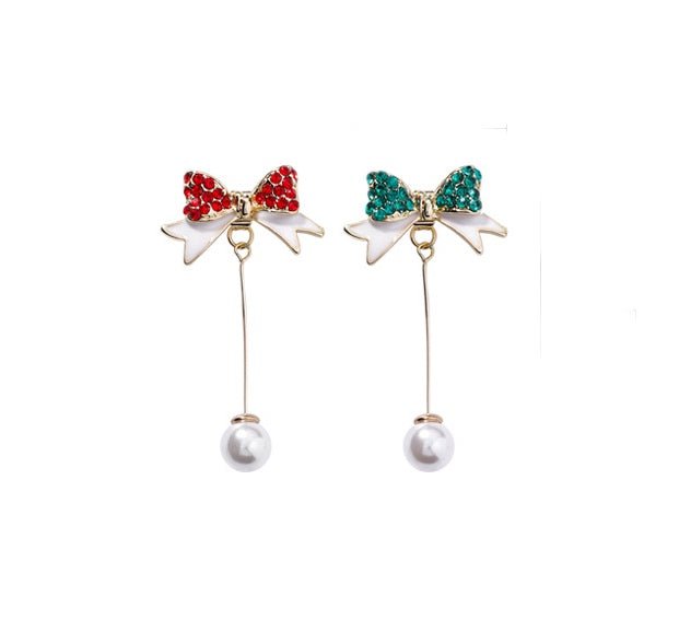 Christmas Bow Earrings - Amyris London