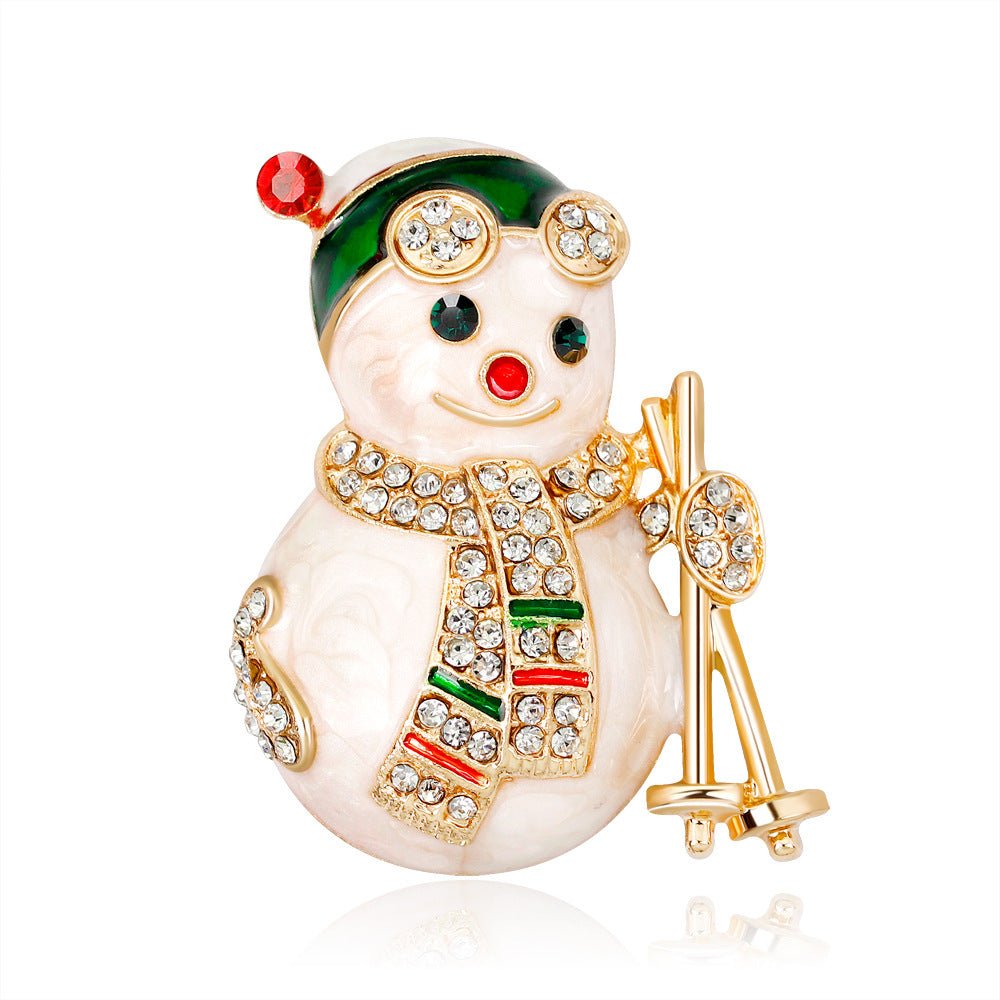 Christmas Snowman Brooch - Amyris London