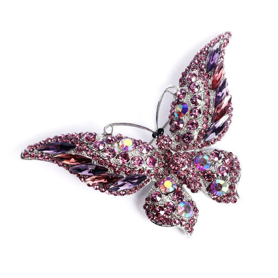 Crystal Big Butterfly Brooch - Amyris London