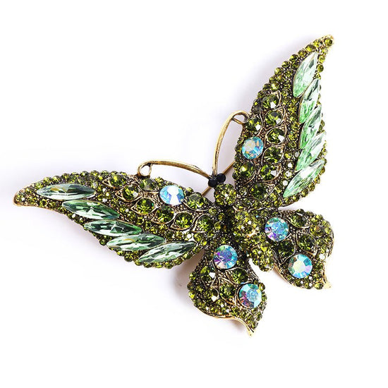 Crystal Big Butterfly Brooch - Amyris London