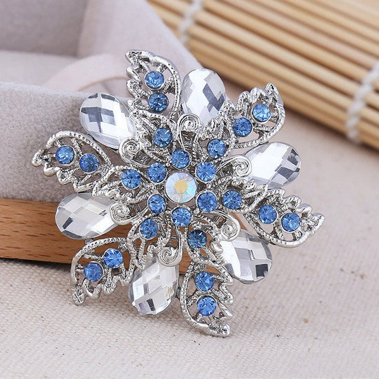 Crystal Flower Brooch - Amyris London