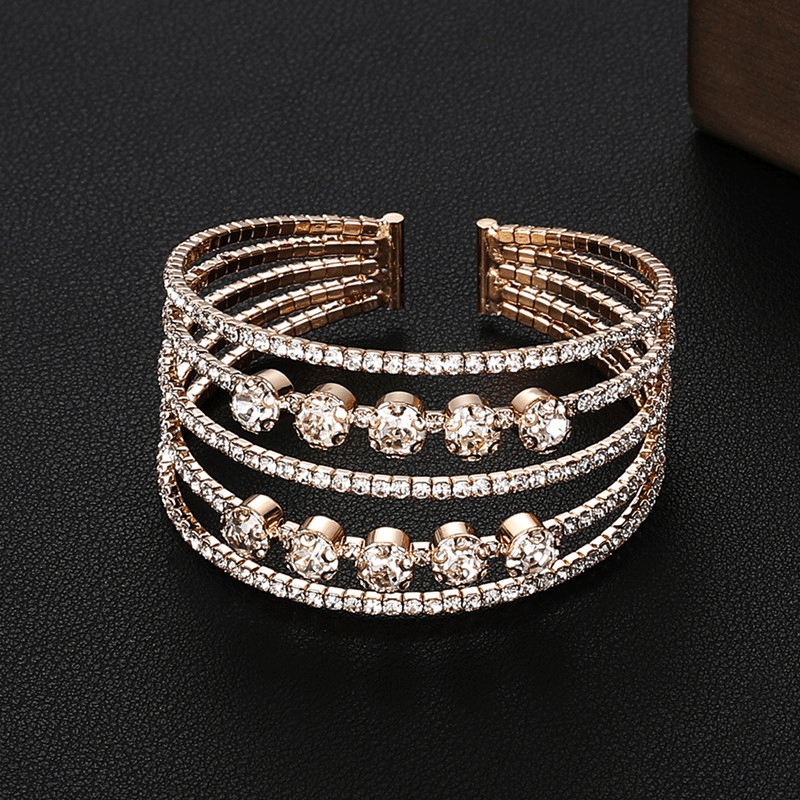 Diamante Diamond Five Row Bracelet - Amyris London