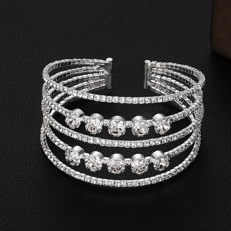 Diamante Diamond Five Row Bracelet - Amyris London