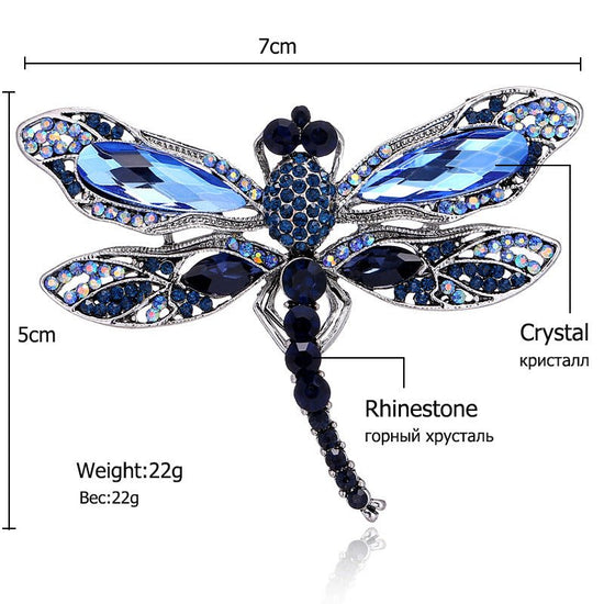 Diamante Dragonfly Brooch - Amyris London