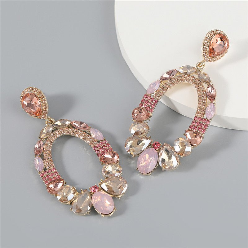 Diamante Drop Earrings - Amyris London