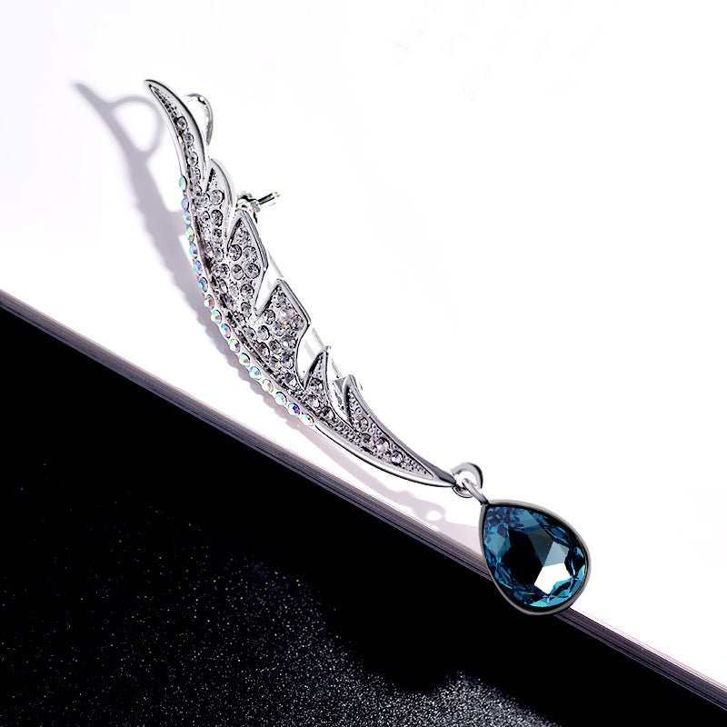 Diamante Feather Brooch - Amyris London