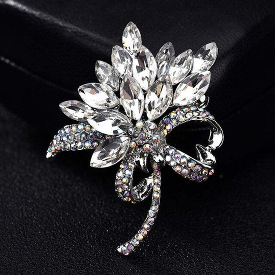 Diamante Flower Brooch - Amyris London