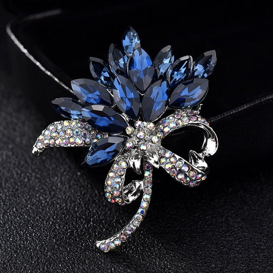 Diamante Flower Brooch - Amyris London