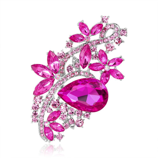 Diamante Flower Brooch - Amyris London