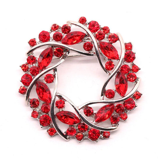 Diamante Flower Ring Brooch - Amyris London