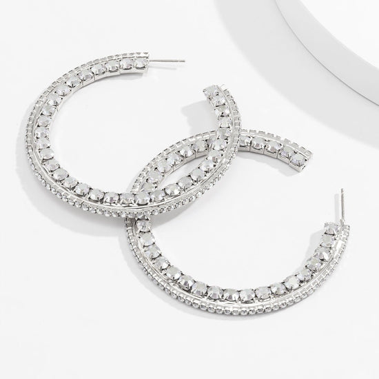 Diamante Hoop Earrings - Amyris London