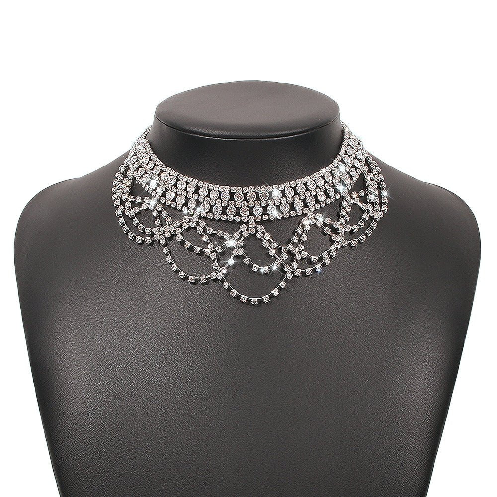 Diamante Layered Choker - Amyris London