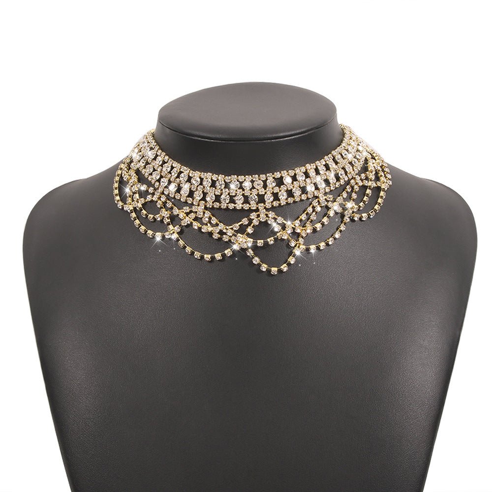 Diamante Layered Choker - Amyris London