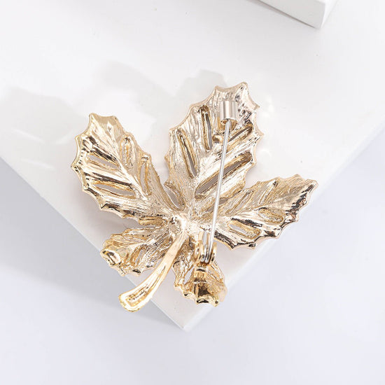 Diamante Maple Brooch - Amyris London