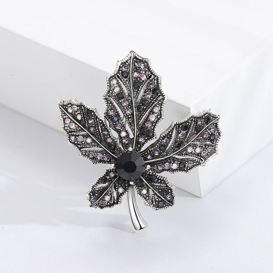 Diamante Maple Brooch - Amyris London