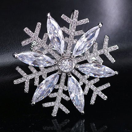 Diamante Snowflake Brooch - Amyris London