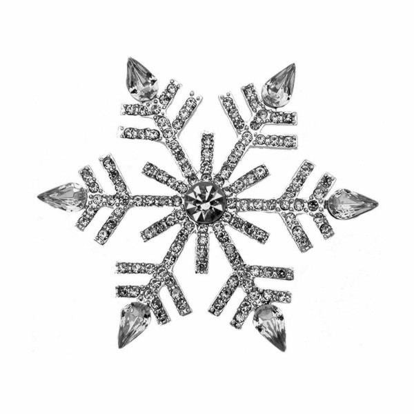 Diamante Snowflake Brooch - Amyris London