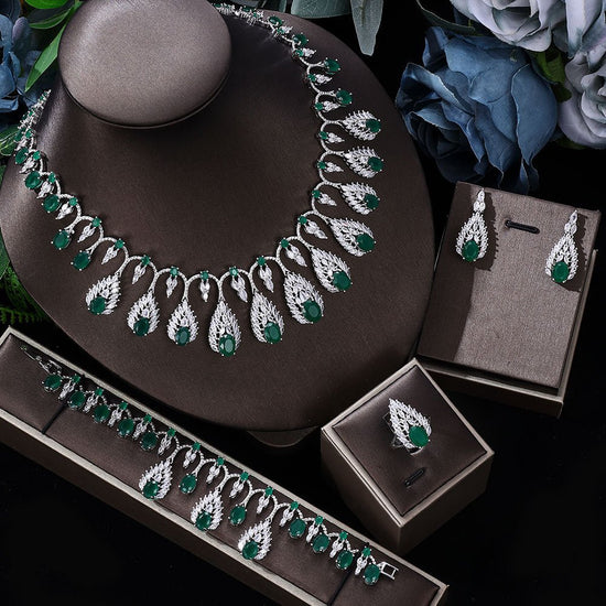 Diamond Necklace And Earrings Set - Amyris London