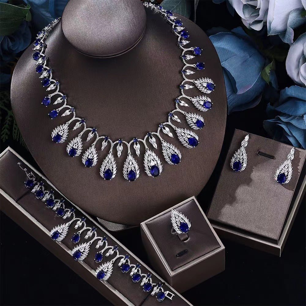 Diamond Necklace And Earrings Set - Amyris London