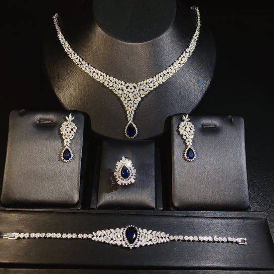 Diamond Necklace And Earrings Set - Amyris London