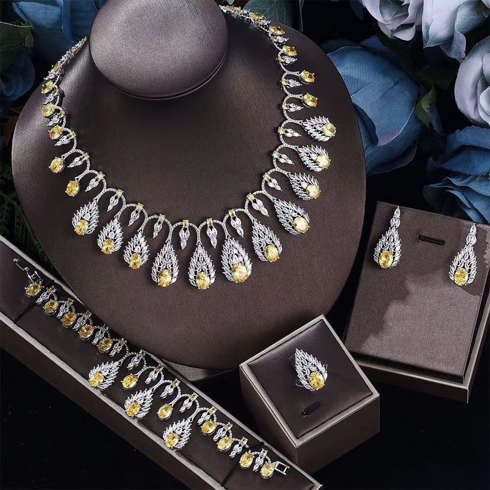 Diamond Necklace And Earrings Set - Amyris London