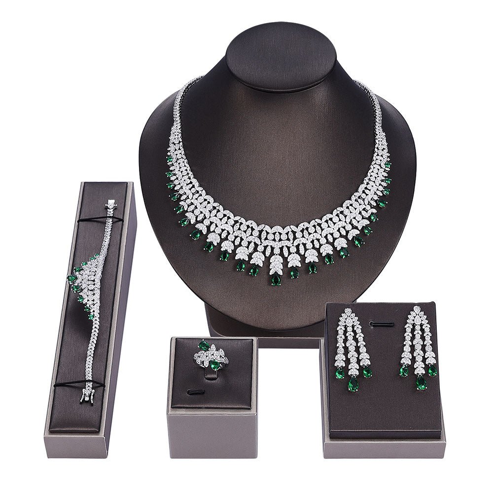 Diamond Necklace Earrings Set - Amyris London