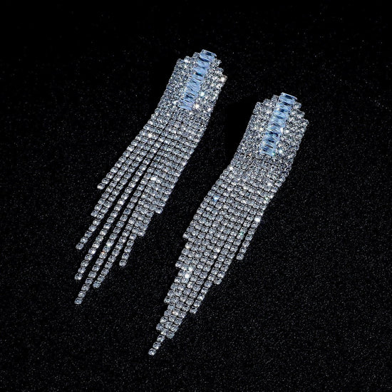 Diamond Tassel Earrings - Amyris London