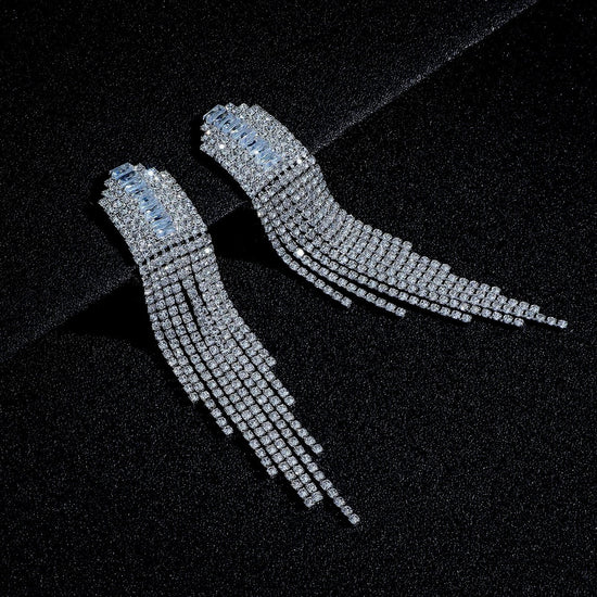 Diamond Tassel Earrings - Amyris London