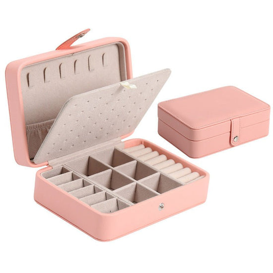 Double Layer Leather Portable Jewellery Box - Amyris London